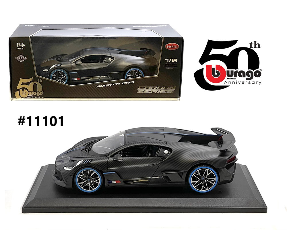 Bugatti Divo Burago Carbon Series 50th Anniversary 1/18