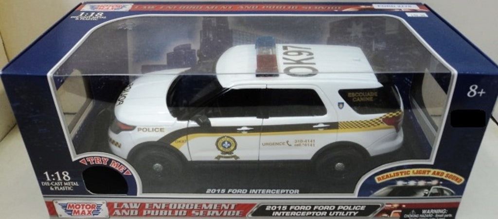 Ford Explorer Interceptor Utility Police SQ 2015 Motor Max 1/18