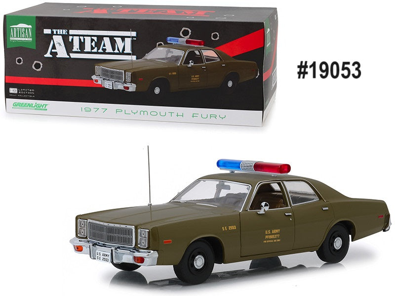 Plymouth Fury 1977 U.S. Army The A-Team Greenlight Artisan 1/18