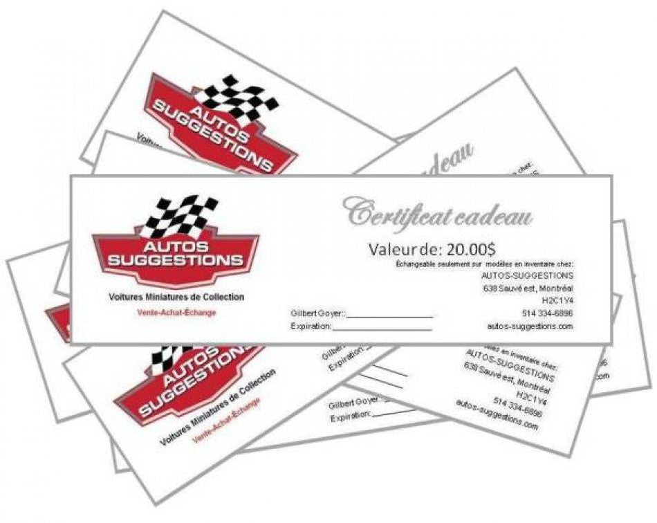 Certificat cadeau