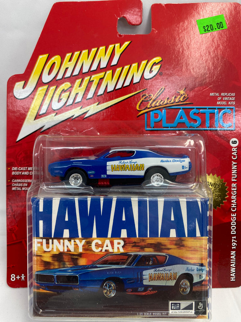 Dodge Charger Hawaiian Funny Car 1971 Johnny Lightning Classic Plastic 1/64
