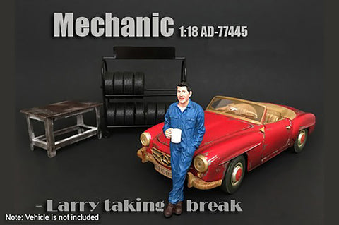 Mécanicien Larry en Pause American Diorama 1/18