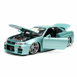 Nissan Skyline GT-R BNR34 Fast and Furious Jada 1/24