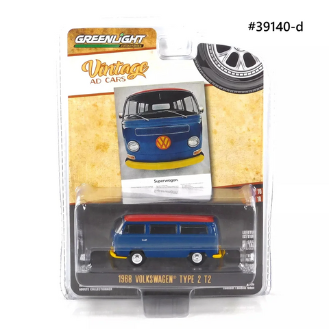 Volkswagen Type 2 T2 Van 1968 Greenlight Vintage Ad Cars 1/64
