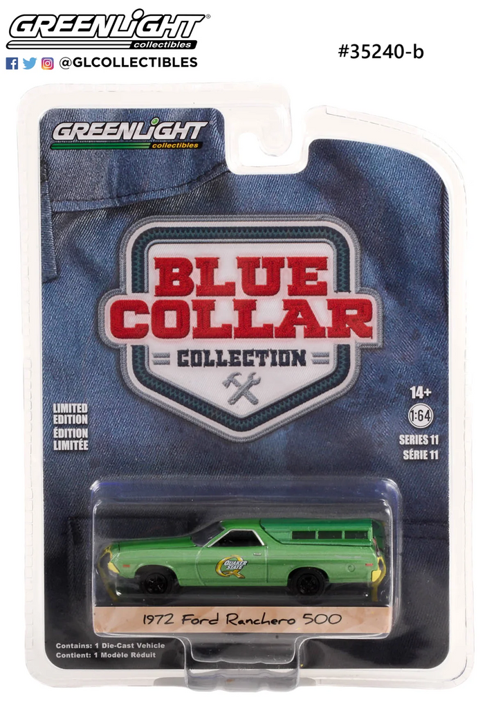 Ford Ranchero 500 1972  Greenlight Blue Collar Collection 1/64