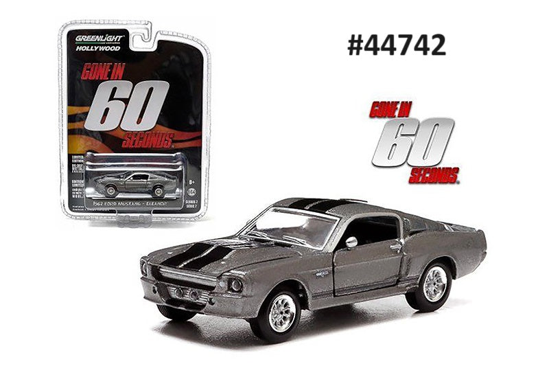 Shelby GT500E Eleanor, Gone in 60 Seconds Greenlight Hollywood 1/64