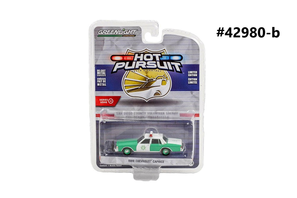 Chevrolet Caprice 1989 Police Greenlight Hot Pursuit 1/64