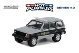 Jeep Cherokee 1995 Police Greenlight Hot Pursuit 1/64