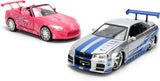 Nissan Skyline GT-R (R34) et Honda S2000 Fast & Furious 25ième Anniversaire Jada 1/24