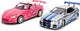 Nissan Skyline GT-R (R34) et Honda S2000 Fast & Furious 25ième Anniversaire Jada 1/24