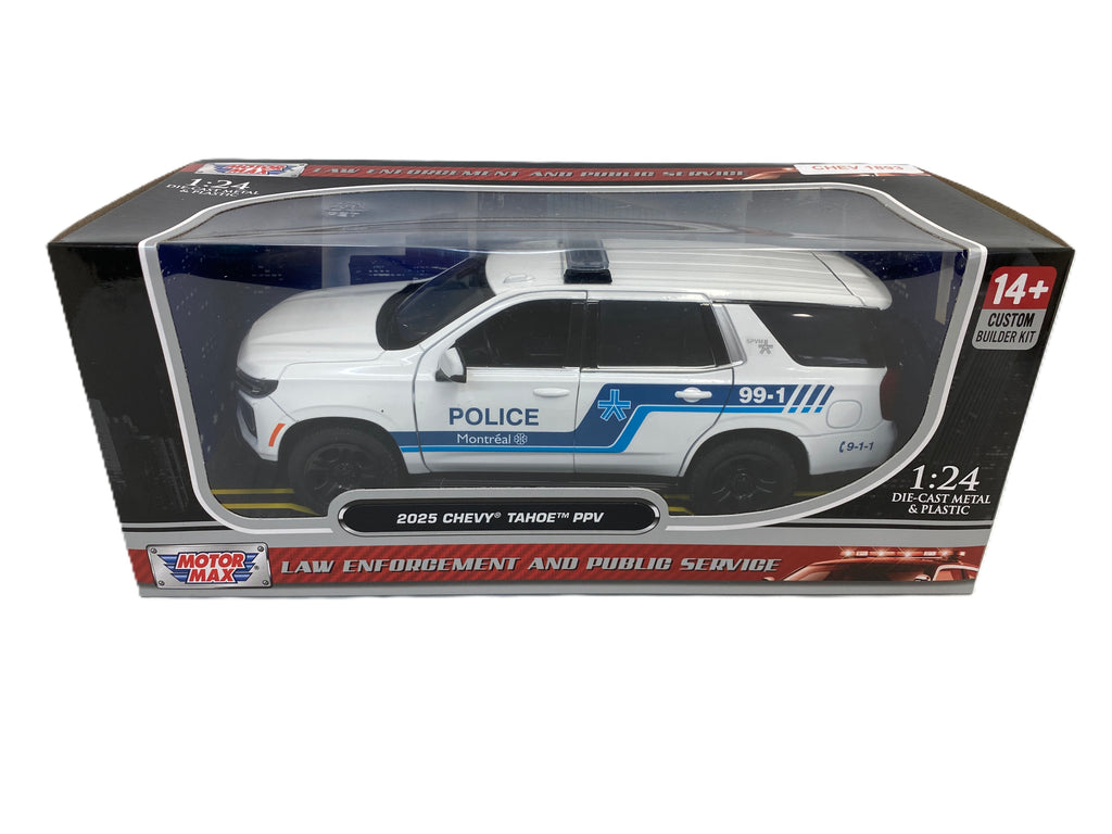 Chevrolet Tahoe Police de Montréal 2025 Motor Max 1/24