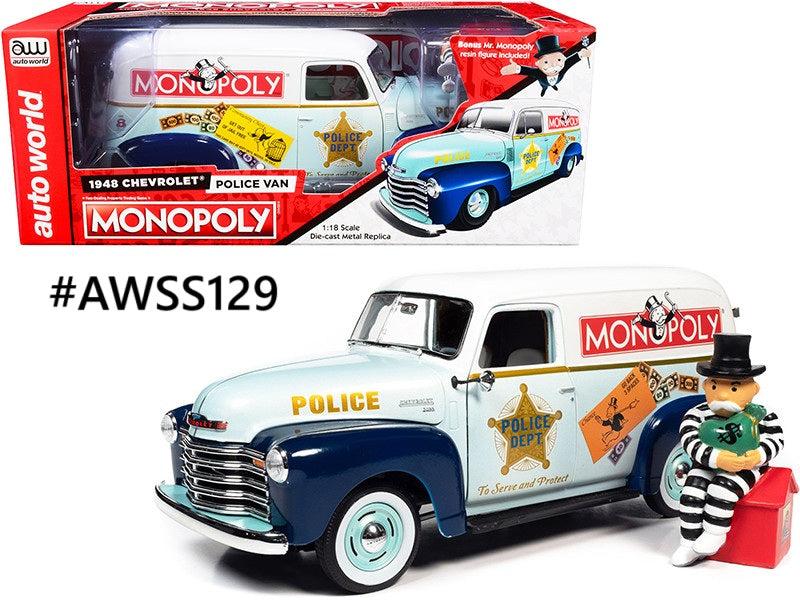 Chevrolet Police Van 1948 Auto World Monopoly 1/18