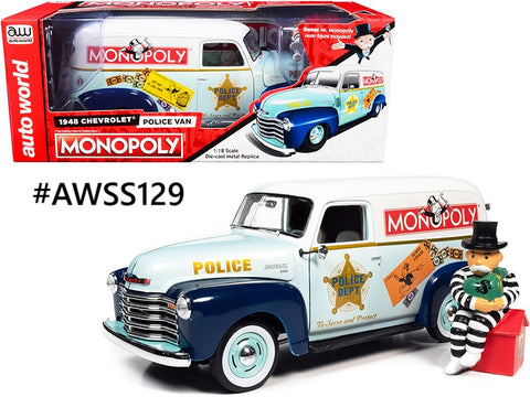 Chevrolet Police Van 1948 Auto World Monopoly 1/18