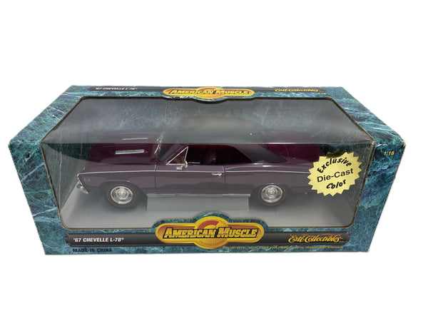 Ertl Chevrolet Chevelle L-78 1967 – Cabriolet Bleu – 1/18 – American Muscle – Rare