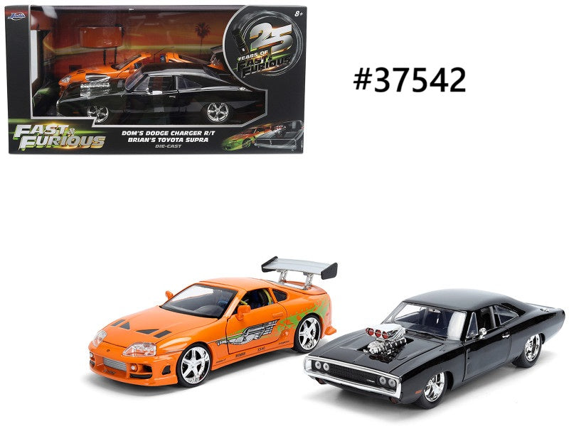 Dodge Charger R/T 1970 et Toyota Supra Fast & Furious 25ième Anniversaire Jada 1/24