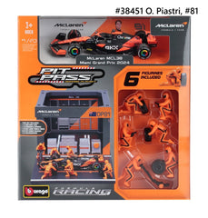 McLaren F1 Team MCL38 2024 Burago Pit Pass Diorama Playset 1/43