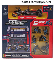 Red Bull Racing RB19 2023 Burago Pit Pass Diorama Playset 1/43