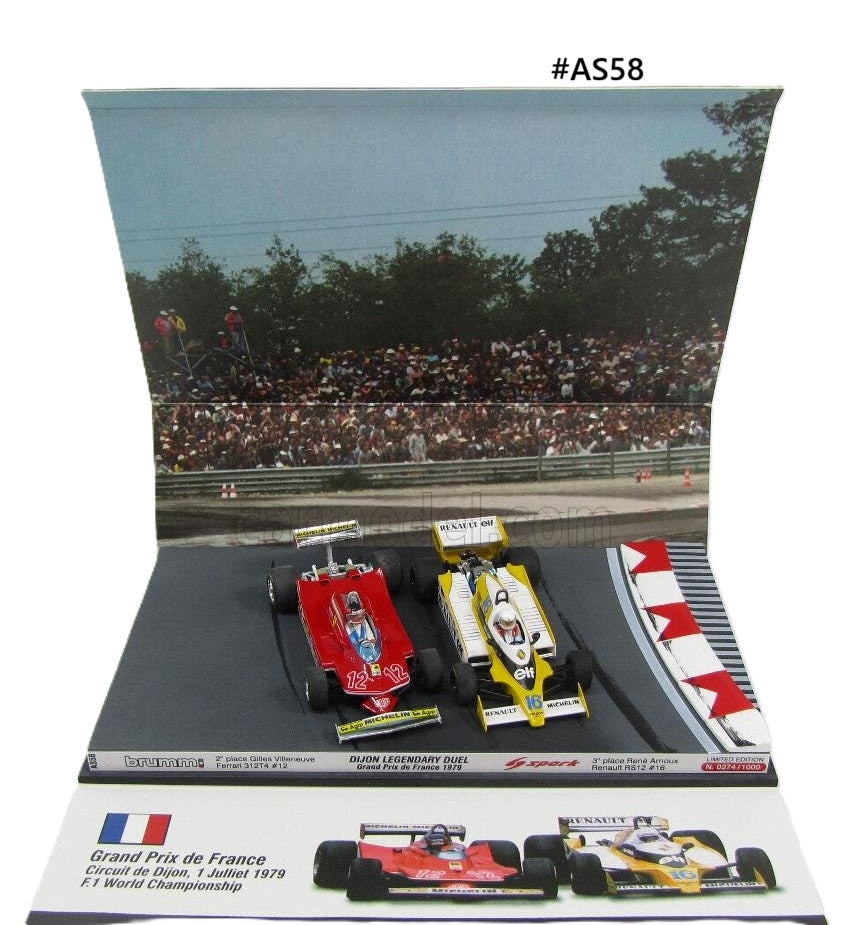 Ferrari 312 T4 VS Renault RS12 1979 Brumm Spark 1/43