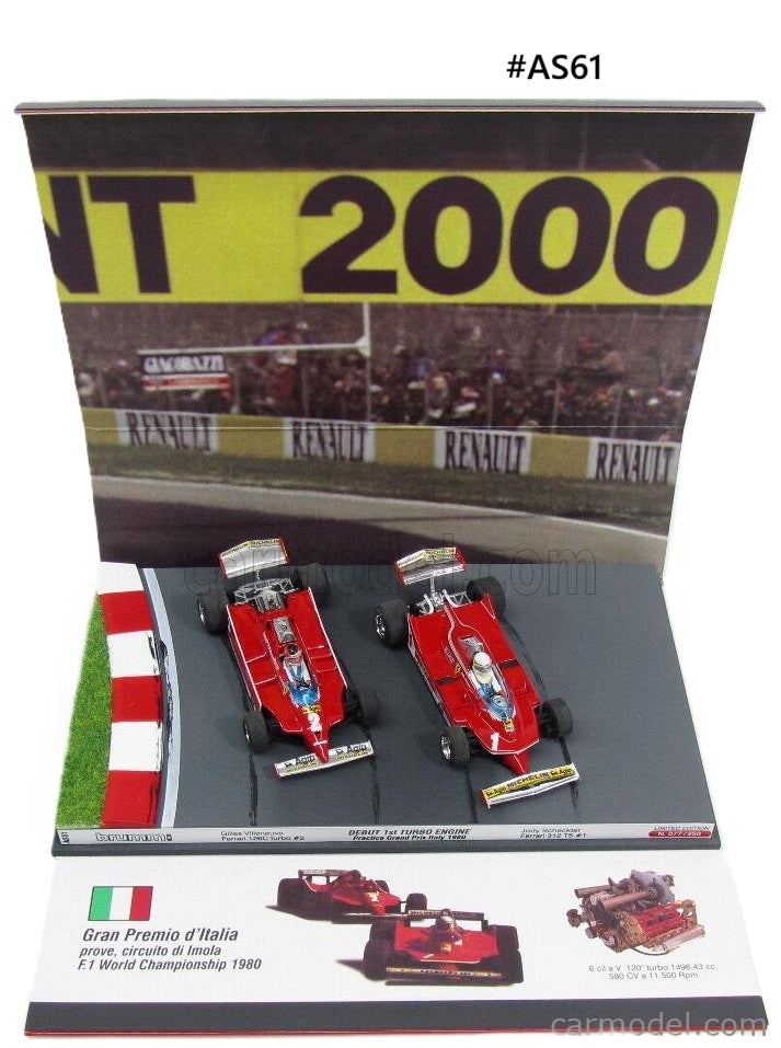 Ferrari 126C Turbo et Ferrari 312 T5 1980 Brumm 1/43