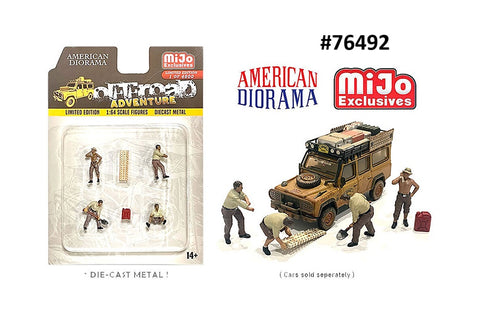 Ensemble Accessoires et Mécaniciens Off Road American Diorama 1/64