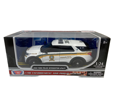 Ford Explorer Interceptor Utility Police SQ  2022 Motor Max 1/24