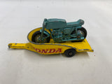 Honda M/Cycle and trailer Matchbox 1/64