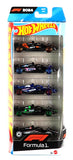 Emballage de 5 voitures F1 Racing 5 Pack Cars Set HotWheels 1/64