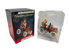 Père-Noël et Renne en voiture Ornement de Noël Christmas Charmers Santa's Best Collectable