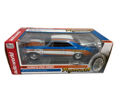 Plymouth Road Runner drag 1969 Auto World 1/18