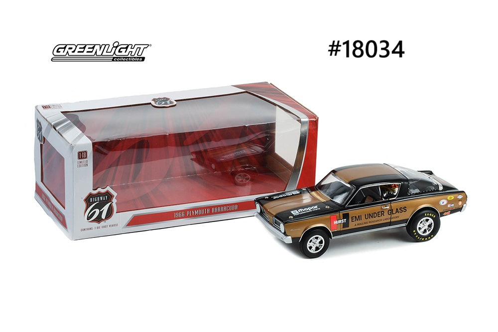 Plymouth Barracuda Hemi Under Glass 1966 Highway 61 1/18