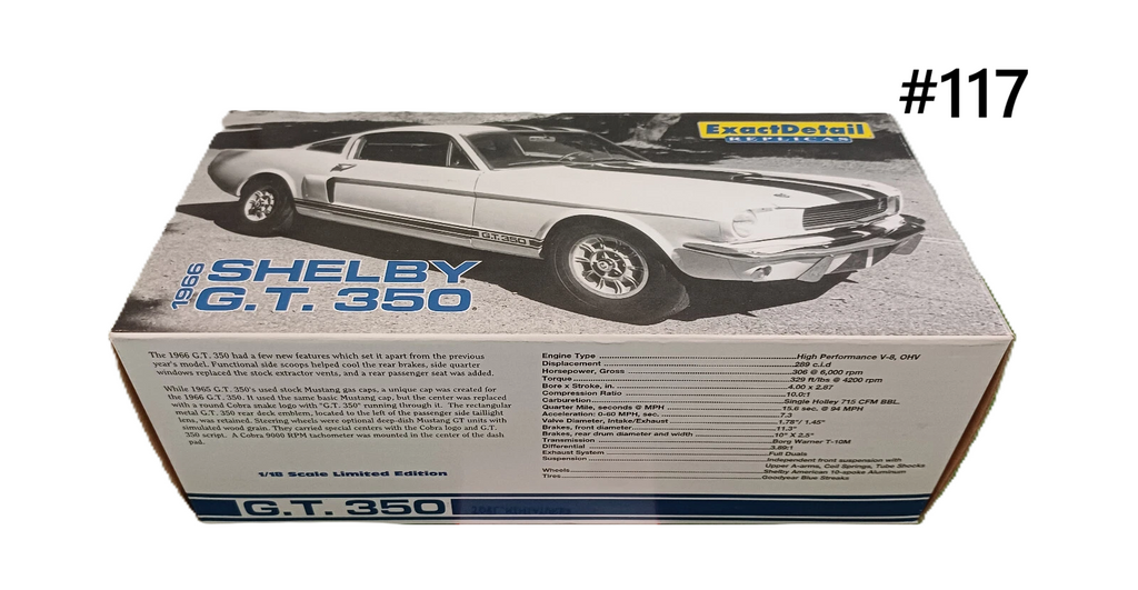 Shelby GT 350 1966 Lane Exact Detail 1/18