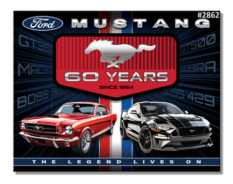 Enseigne Mustang 60th Anniversary