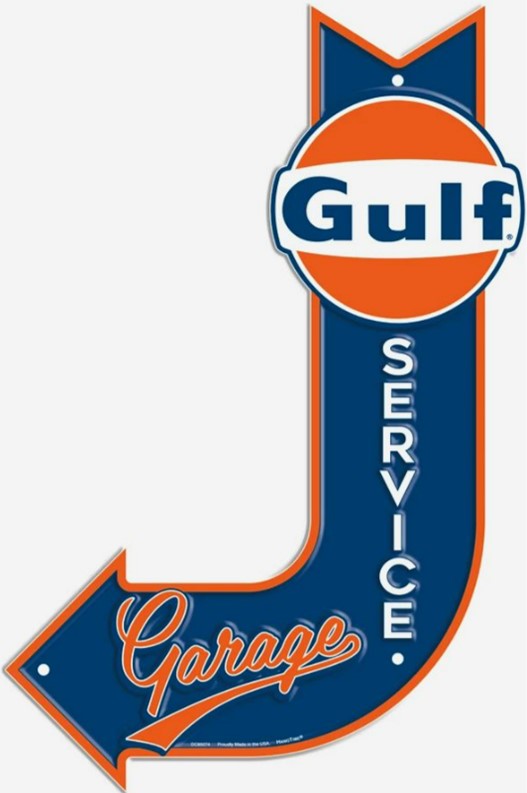 Enseigne Flèche courbée Gulf