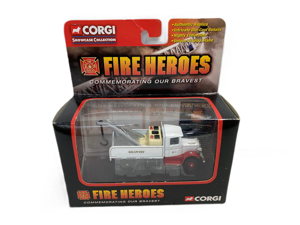 Remorqueuse de pompier Mac 5 Ton 1934 Corgi Fire Heroes 1/43 (Approx)