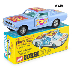 Ford Mustang Fastback 2+2 Flower Power Stock Racing Car RÉÉDITION Corgi 1/46