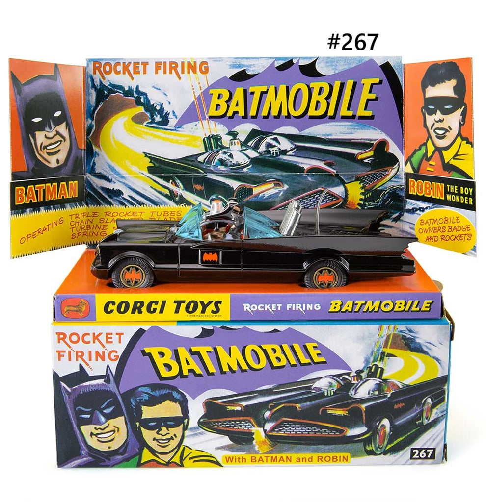 Batmobile with Batman and Robin - Gloss Black Edition RÉÉDITION Corgi 1/50