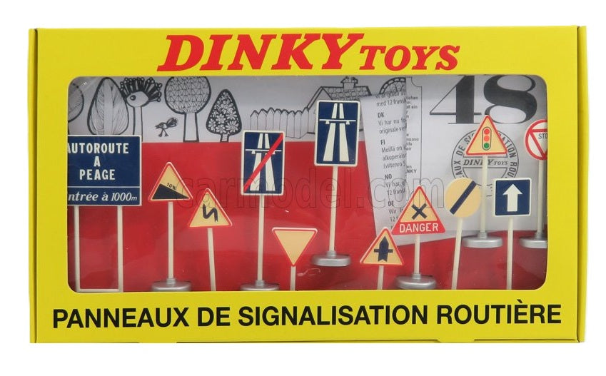 Ensemble de Panneaux de Signalisation Routière RÉÉDITION Dinky 1/43