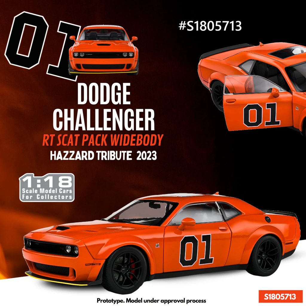 Dodge Challenger R/T Scat Pack Widebody Hazzard Tribute 2023 Solido 1/18