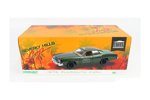 GREENLIGHT Collectibles Modellauto Plymouth Fury Checker Cab 1976 Grün Beverly Hills Cop Massstab 1 18 S08700n0 GREENLIGHT Collectibles Modellauto Plymouth Fury Checker Cab 1976 Grün Beverly Hills Cop Massstab 1 18 S08700n0