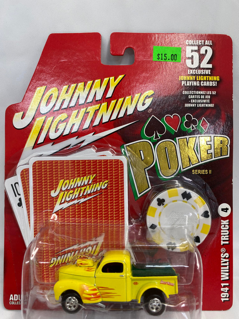 Willys Truck Pick Up 1941 Poker Series 2 Johnny Lightning 1/64