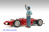 Pilote des années 50 Racing Legends American Diorama 1/18