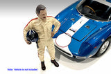Pilote des années 60 Racing Legends American Diorama 1/18