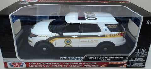 Ford Explorer Interceptor Utility Police SQ  2015 Motor Max 1/18