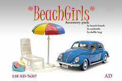 Ensemble Accessoires de plage Beach girls American Diorama 1/18