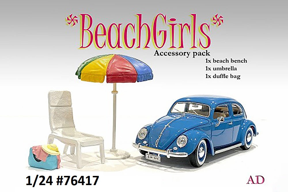 Ensemble Accessoires de plage Beach girls American Diorama 1/24