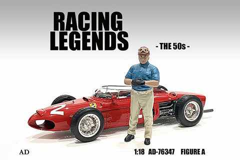 Pilote des années 50 Racing Legends American Diorama 1/18