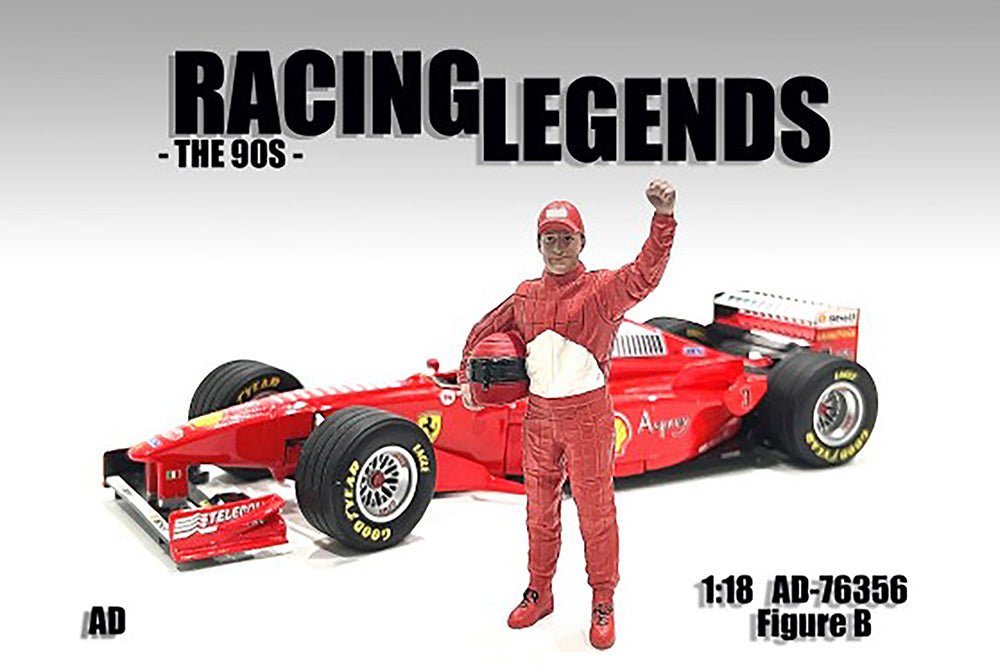 Pilote des années 90 Racing Legends American Diorama 1/18