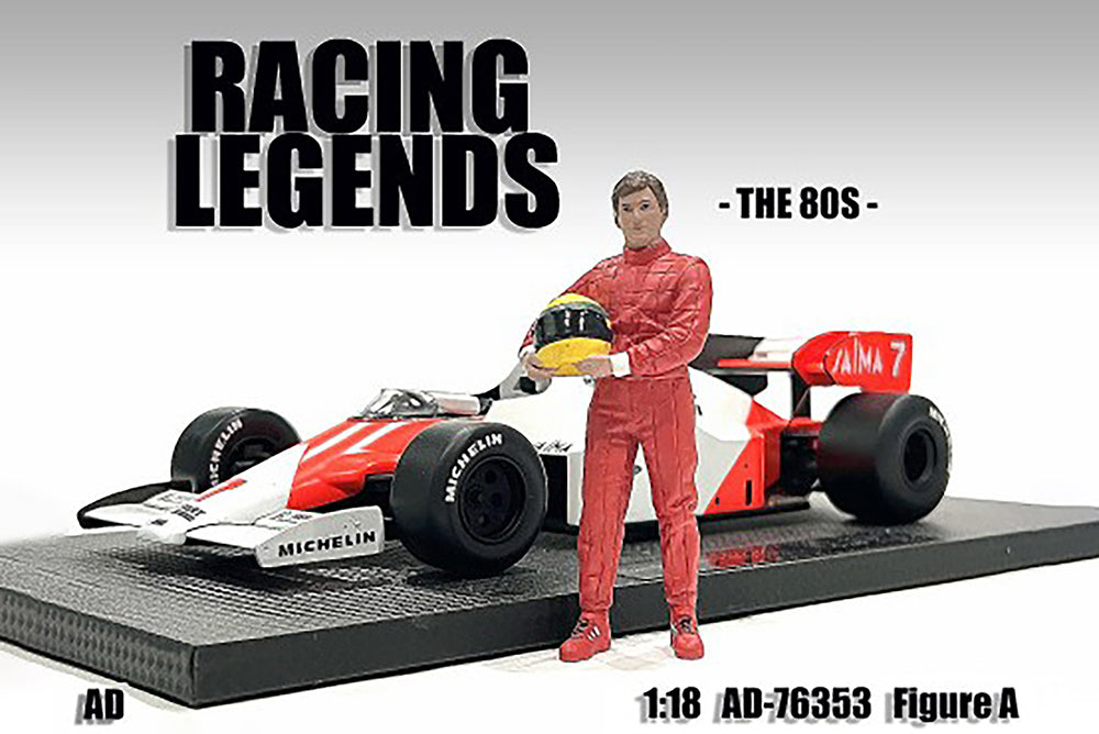 Pilote des années 80 Racing Legends American Diorama 1/18