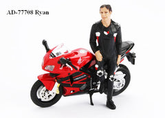 Figurine Motocycliste/Biker Ryan American Diorama 1/18