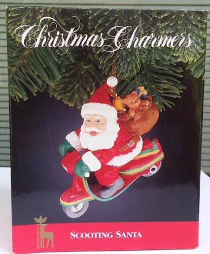 Père-Noël en scooter Ornement de Noël Christmas Charmers Santa's Best Collectable